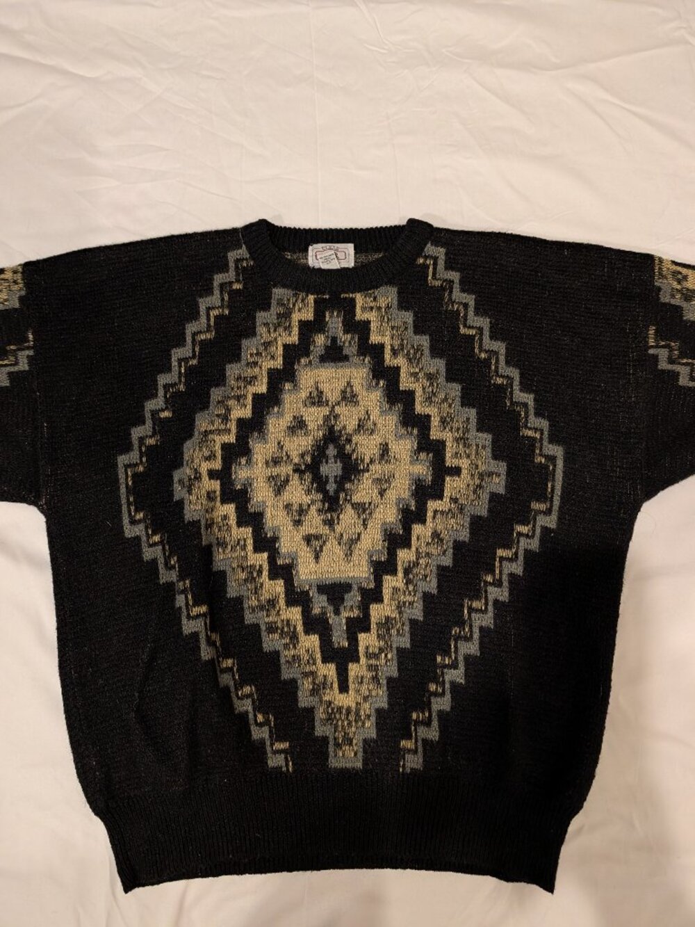 Vintage 90s Clear Creek Aztec Geometric Knit Pullover